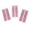 10pcs أسود DD Russian Curl False Eyelashes 3D Mink Hair Shicay and Resulable Fluffy 240311