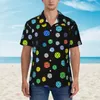 Men's Casual Shirts Soccer Ball Summer Shirt Men Beach Goal Purple Short Sleeves Comfortable Custom DIY Classic Oversized Blouses