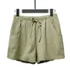 Damen- und Herren-Shorts aus Baumwolle und Leinen tragen grenzüberschreitende, hohe Taille, einfarbiges Leinen, lockerer, großer Sommer-dünner Stil ohne Logo