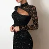 Czarna sukienka damska na 2024 wiosenne lato Slim Hip talia seksowna mini krótka spódnica żeńska ubranie formalne Occas Vestido Saata 240308
