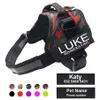 Hund Harness No Pull Reflective Justerbar personlig husdjurssele för hundväst Anpassad ID -taggar Patch utomhus Walking Dog Supplie Q321o