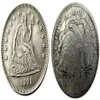 Монеты США 1891 P O S, четверть доллара сидящей свободы, посеребренная ремесленная копия монеты, латунные украшения, аксессуары для украшения дома277x