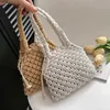 Literary and Minimalist Woven Bag Straw Shoulder Women's Summer Niche Hollowed Out Handmade Handbag