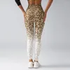 Pantalones activos Fitness impreso Digital con estampado de leopardo Yoga sin costuras cintura alta gradiente deportes para mujeres