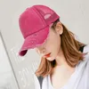 Ball Caps Stylish Baseball Hat Long Brim Hole Retro Washed Men Sun Cap Breathable Headwear