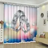 Aangepaste Verduisteringsgordijnen Biljart 3D Print Raam versieren Gordijnen Voor woonkamer slaapkamer Kantoor el Muur Tapestry197a