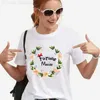 T-shirt Femme Français Femmes Team Future Bride T-shirt Bachelorette Hen Party Tees Mode Fleur Couronne Graphique Tshirt Mariée Mariage EVJF Tops L24312