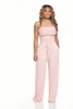 SXXL Summer Women Jumpsuits Rompers ärmlösa stropplösa breda ben Sexig nattklubbparti Bandage Outfits GL1035 240301