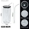 Tazas 16 oz Plástico Mason Jar PP Taza de acrílico de una sola capa con paja 500 ml Clear Mason Can PP Taza para beber L240312