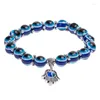 Braccialetti con ciondoli Occhi azzurri Bracciale a mano di Fatima Accessori in metallo moda donna Amuleto Gioielli per feste