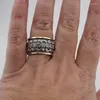 Cluster Rings 2024 Trend Retro Ethnic Carved Gem Wide Version Exaggerated For Women Engagement Wedding Ring Bijouterie Female Jewelry