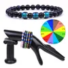 6mm Temperature Changes Color Mood Bead Stone Bracelet Stone Lava Black Onyx Beaded Gemstone Friendship Bracelets Women Fashion Jewelry