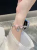 Apple Watchシリーズの高級バンド9/8/7/6/5/4/3/2/SE/ULTRA CRYSTAL PANDENT BRACELET STRAP for IWatch 41mm 45mm 49mm 40 44mmバンド