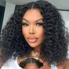 Glueless peruker Human Hair Pre Plucked Pre Cut Lace Front Wig For Black Women 180% Density Water Wave Bob Wig Human Hair Curly Wig Wig