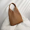 Summer Grass Woven Bag for Women s 2024 New Trendy Large Capacity Commuting Tote Texture One Shoulder Beach 240312