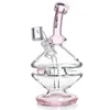 Phoenix 9 '' Bong Glass Vase Shisha Röker Bongs Blandade färger Vattenrör dabbar riggar med en rrotatable kulvattenbongs med kvarts banger