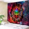 Starry Night Galaxy Decor Psychedelic Tapestry Wall Hanging Indian Mandala Tapestry Hippie Chakra Tapestries Boho Wall Cloth T2006268Y
