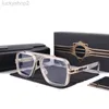 Vintage okulary przeciwsłoneczne kwadratowe damskie okulary przeciwsłoneczne designer mody Luksusowe złotą ramę UV400 gradient LXN-EVO DITA JZS0