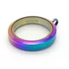 10 pçs / lote 30mm parafuso arco-íris 316L vidro de aço inoxidável pingente medalhão flutuante para jóias diy311S