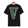 VLONE T-shirt Big "V" Tshirt Men's / Women's Couples Casual Fashion Trend High Street Loose HIP-HOP100% Cotton Printed Round Neck Shirt US SIZE S-XL 1558