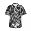 Men's Casual Shirts Snakeskin Print Beach Shirt Pink And Purple Hawaiian Man Cool Blouses Short Sleeves Y2K Funny Design Tops