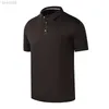 Herenpolo's Zomersport Snelle poloshirts Effen korte mouw Knop Casual shirts Wandelen Vis ldd240312