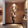 Plum flower 3d Acrylic mirror wall stickers Room bedroom DIY Art wall decor living room entrance background wall decoration206w