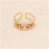 Rings 2022 New Copper Micro Zircon Eye Love Star Set Womens Ring Ins Handicraft R092 Drop Delivery Jewelry Dh7Vy