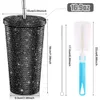 Kreative Bling Strass Dünne Tumbler Stroh Tassen Trinken Flasche Isolierung Auto Tassen Kaffee Tasse Tee Wasser Flasche Frauen Geschenk