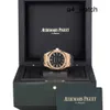 Montre à Quartz Athleisure AP série Royal Oak 15400OR.OO.D002CR.01 ensemble de montre de sport mécanique automatique pour hommes en or Rose