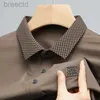 Männer Polos Neue Seide Atmungsaktive Kurzarm T-shirt revers Mode High-end-Stickerei Casual Business polo-shirt Tragen ldd240312