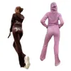 Женские спортивные костюмы Juicy Apple Veet, костюмы для шитья, комплект из двух предметов для бега, велюровая толстовка, толстовка с капюшоном, брюки, костюм, женский 0R8M