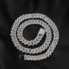 Hip Hop New 10mm Zircon Bar Kuba Chain Halsband Mens Personlig modelåda Buckle Diamond Necklace