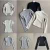 Fashion Simple Designer Cotton Beige Grey Black Tops 2023 Summer 2024 Y2k Solid Color Shirt T-shirt Tops For Women FZ2403121