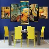 Vintage Pictures Canvas Tryckt affisch 5 Panel Farao av ​​forntida Egypten målningar Heminredning för vardagsrum Artwork Wall Art T200258V