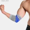 Rękawy ochronne podkładki kolanowe tenis łokieć crossfit Podnoszenie ciężarów siatkówka ramię silikonowe Silikonowe wsparcie Kobiety Mężczyzn Mężczyzny L240312