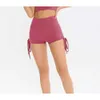 Aloyoga kvinnor shorts naken yoga tät montering hög midja höftlyft elastisk löpning träning fitness dragstring 2335