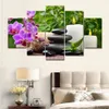 5 PCS SPA DECED FLOWER STEN CANDLE SCENERY Bild tryckt Modern duk väggkonst Bild för heminredning Dekor No Frame225x