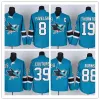 Custom Hockey jersey men women young San Jose''Sharks''8 Joe Pavelski 9 Evander Kane 19 Joe Thornton 39 Logan Couture 88 Brent Burns Hockey jerseys