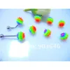 Free shippment 100pcslot Spike Koosh Ball Replacement Body piercing jewelry 14gx6mm FOR Tongue Ring Bar 240226