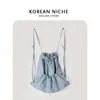 HBP icke-varumärke 2024 Korean Nylon Casual axelväska Lätt skolväska dragskon dubbelskikt ryggsäck för flickor