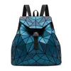 School Bags 2024 Women Backpack Holographic Bao Backpacks Female Student Geometry Bag Woman'S Travel Shopping