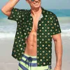 Camisas casuais masculinas camisa havaiana praia ouro trevo impressão blusas st patricks dia novidade homens manga curta streetwear roupas