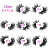 25mm Mink Eyelashes Dramatic Bulk Items 3D Lashes 6D Natural Long Curly Eyelash Extension False Wholesale Makeup 240311