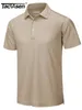 Tacvasen Summer Casual T-shirts Mens Kort ärm Polo-skjortor Knapp ned arbetet Skjortor snabba torr tee sportfiske golf pullover 240312