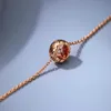 Браслет Xiaoxiangjia COCO высокой версии с бриллиантовой сеткой и покрытием из 18-каратного розового золота для женщин - универсальный и роскошный аксессуар