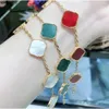 Fashion Woman Four Leaf Clover Armband Luxury Jewerly Designer för 18K Rose Plated Silver Shell Women Gold Chain Men smycken Cjeweler Party Gift {Kategori}