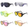 Солнцезащитные очки в стиле стимпанк для взрослых, мужские и женские брендовые дизайнерские солнцезащитные очки, винтажные очки UV400, ретро очки