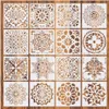 DIY Home Decorative Vintage Pattern Hollow Painting Template Rulers Craft Layering Stencils Templates Wall Furniture Painting Deco232u