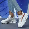 Flying Weaving Thick Sole Dad Shoes Graffiti Craft Trendy Fashion Couple Casual Sports Lightweight and Comfortable Socks Female